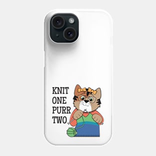 Knit One Purr Two Cat Phone Case