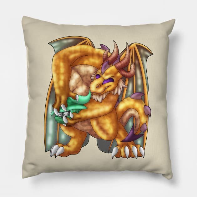 Wizard Peak: Jarvis (Orange) Pillow by spyroid101