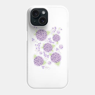 Lilac hydrangeas Phone Case