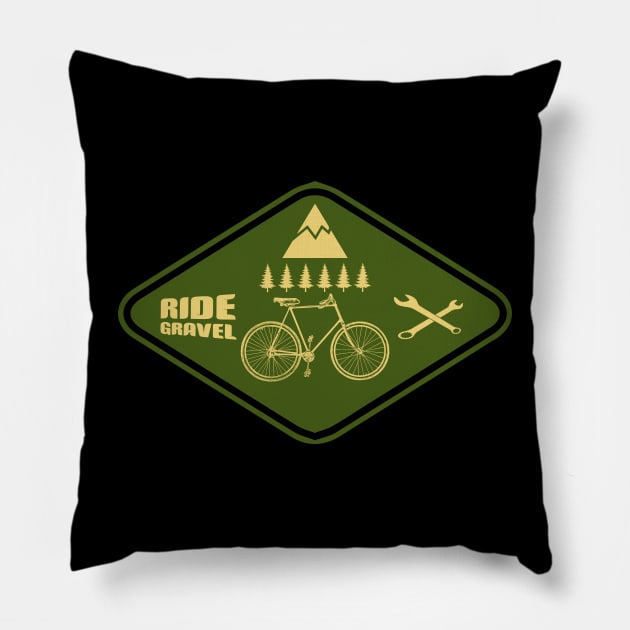 Ride Gravel Pillow by Alexander Luminova