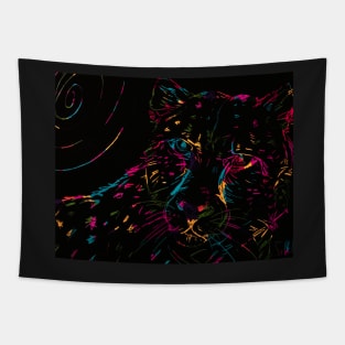 Rainbow cheetah Tapestry