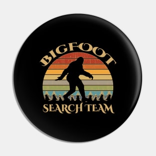 Bigfoot Search Team and Sasquatch T Shirts Pin