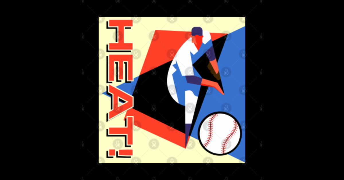 Bring the Heat Baseball Sticker TeePublic