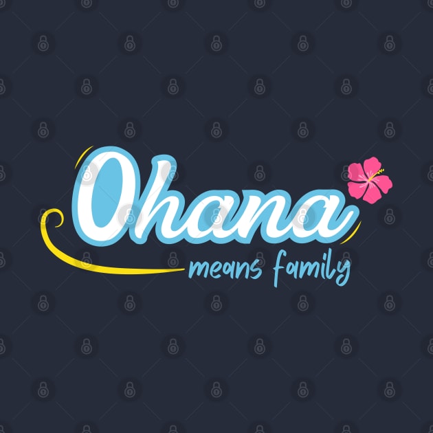 'Ohana Means Family - Blue - Lilo and Stitch Inspired by Here With The Ears