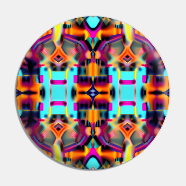 Funky Kaleidoscope Design Pin by TheJadeCat