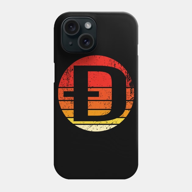 Dogecoin Vintage Sunset Phone Case by CarlsenOP