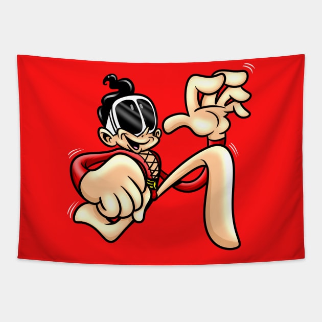 Plastic Man Tapestry by BeefcakeBoss