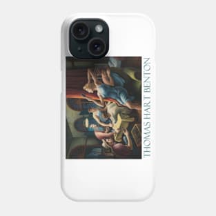 Poker Night by Thomas Hart Benton Phone Case