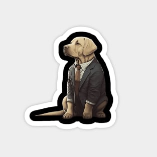 Suave Labrador Retriever: The Dapper Dog in a Custom-Tailored Suit Magnet