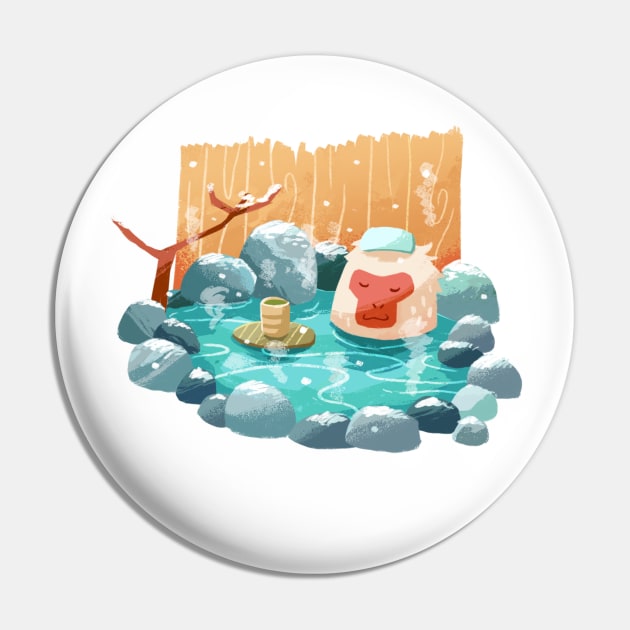 Hot spring monkey Pin by Dilectum