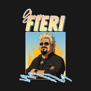 Guy Fieri Tribute Aesthetic 90s Style Fanart T-Shirt