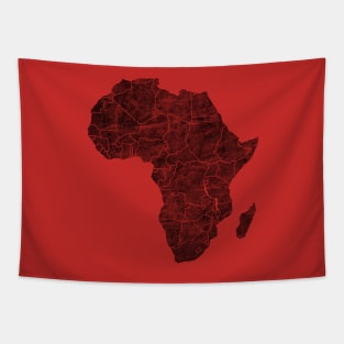 Afrika - Black Halftone Tapestry