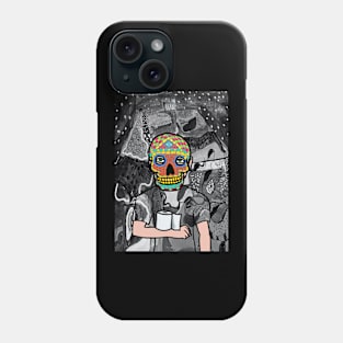 Mexican Male Character with Green Eyes, Toilet Paper Mask, and Light in Mystery Night Phone Case