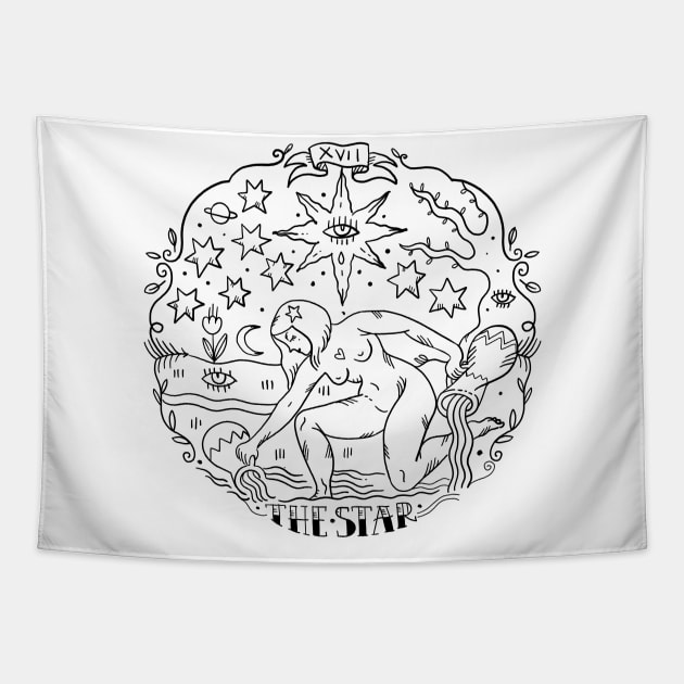 The star tarot card tapestry clearance