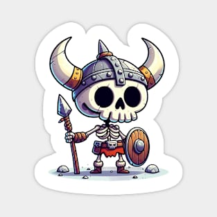 Cute Viking Skeleton Magnet