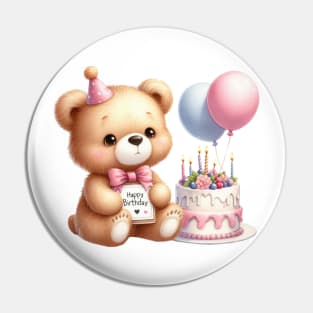 Copy of Polar bear and birthday cake Pin