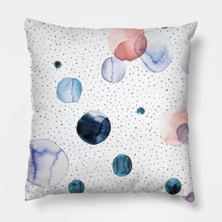 Speckled watercolor dots Pillow