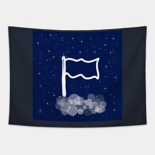 Flag, victory, winner, technology, light, universe, cosmos, galaxy, shine, concept Tapestry