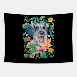 Tropical Standard Schnauzer Tapestry