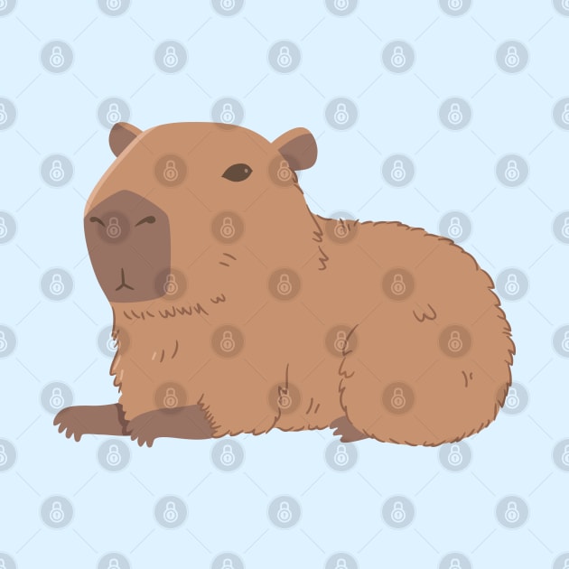 Resting Capybara by rustydoodle