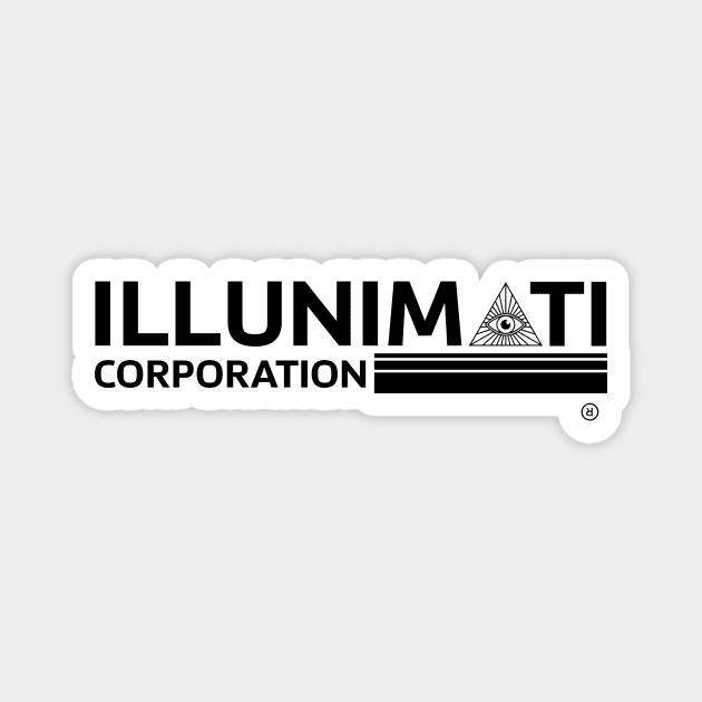 Illunimati Corporation Black Logo Magnet by IllunimatiCo