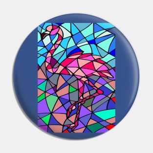 Mosaic flamingo image Pin