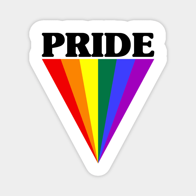 Pride Triangle Rainbow Frabe Black Magnet by Monstershirts