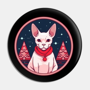 Sphynx Cat Xmas, Love Cats Pin