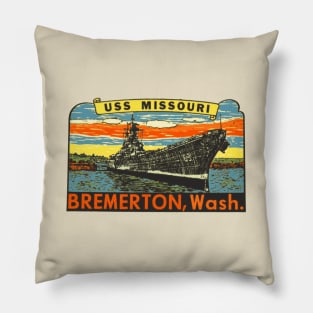 USS Missouri Pillow