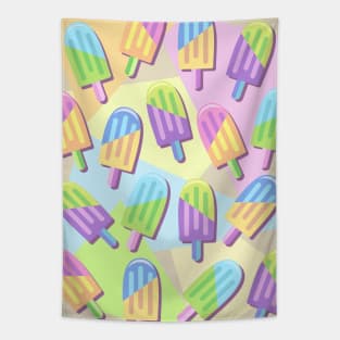 Ice Lollipops Popsicles Summer Punchy Pastels Colors Pattern Tapestry