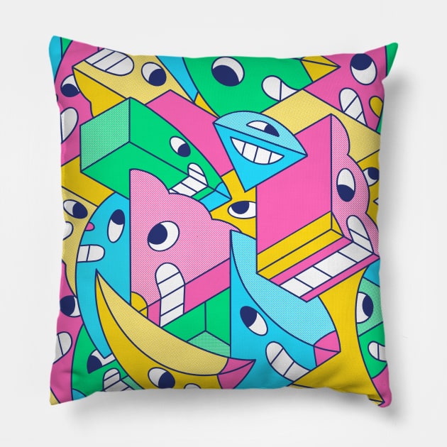 Smiley Angles Pillow by geolaw