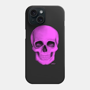 Pink Skull (On Dark Background) Phone Case