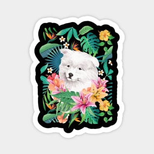 Tropical Samoyed Puppy Magnet