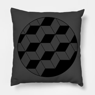 circle of cubes Pillow