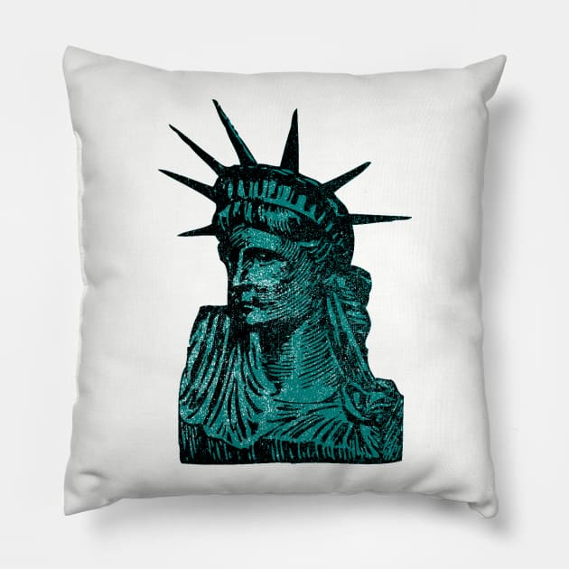 Statue of Liberty 2 Pillow by GloopTrekker