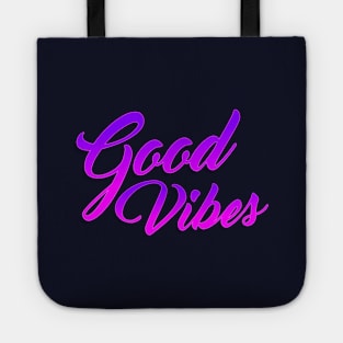 Good vibes lettering script typography Tote