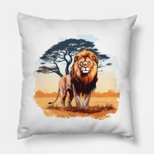 Wild African Lion Pillow