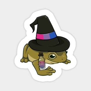 Bisexual Pride Witch Frog Magnet