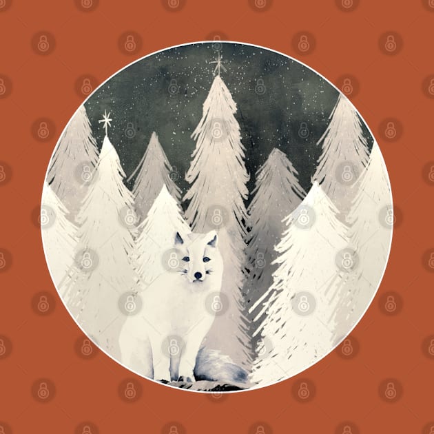 Arctic Wolf Sticker by Amanda Jane