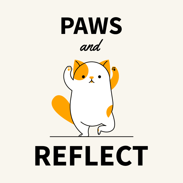 Funny Cat - Paws And Reflect by FoxCrew