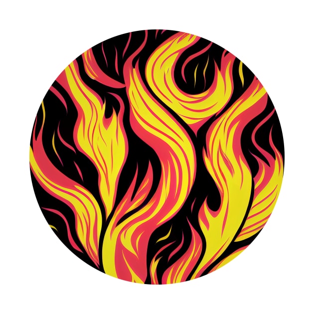 Abstract Fire Circle || Vector Art Flames by Mad Swell Designs