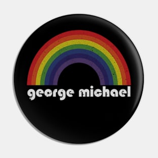 George Michael Vintage Retro Rainbow Pin