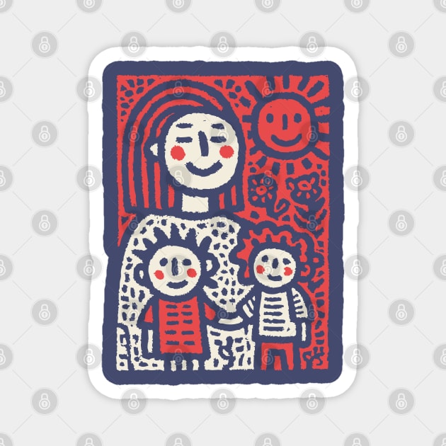 My First Day of School | Kids Crayon Drawing Magnet by TuncGK