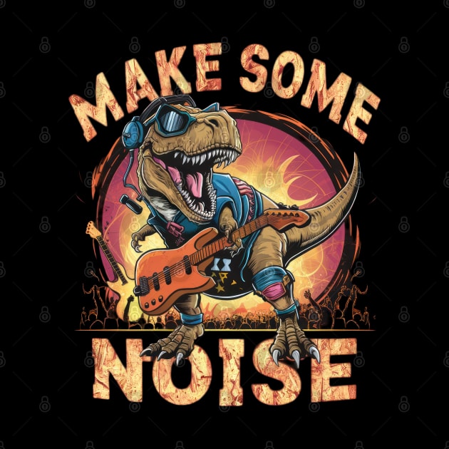 Dinosaur Rockstar by TooplesArt