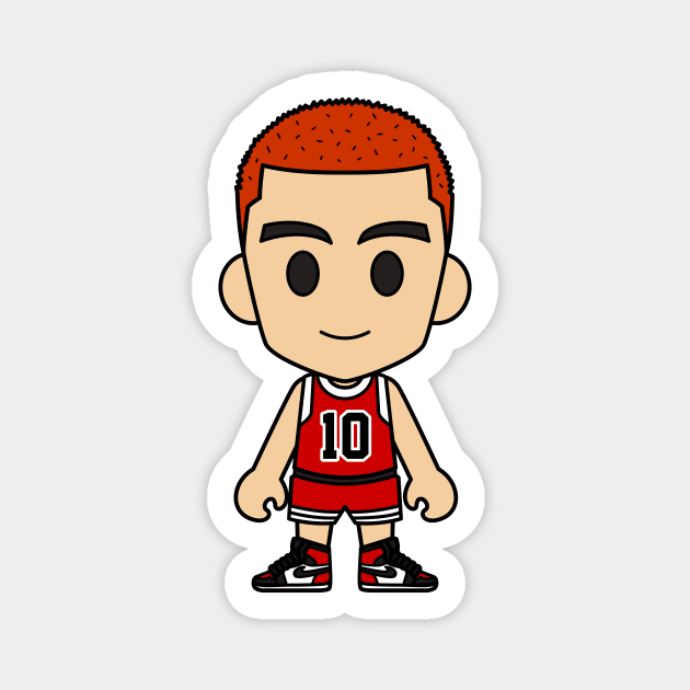 Hanamichi Sakuragi Bald Magnet by Chibi Pops