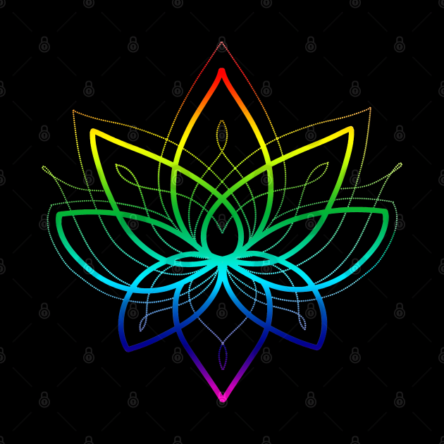 Rainbow lotus by Blacklinesw9