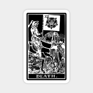 XIII. Death Tarot Card | Obsidian and Pearl Magnet