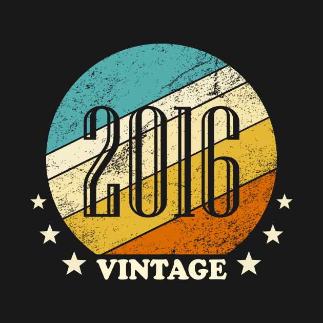 Vintage retro born in 2016 birth year gift by Inyourdesigns