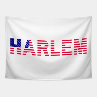 Harlem Texted Based | American Flag Design Tapestry