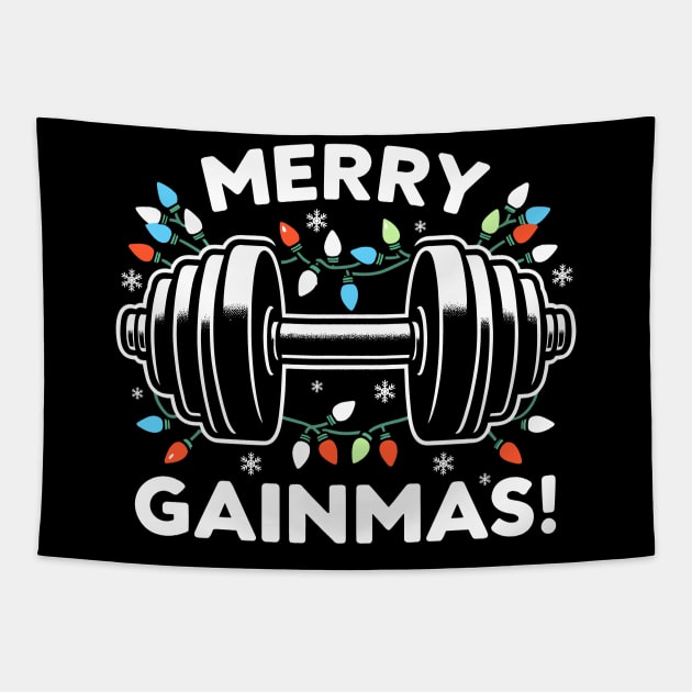 Gym Gifts Men Women Workout Fitness Ugly Christmas Gym Tapestry by KsuAnn